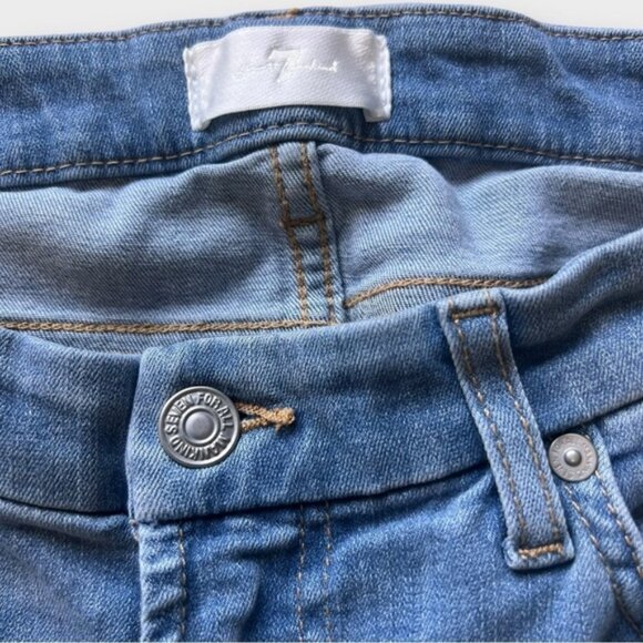 for all mankind Kimmie jeans  straight leg 27 strechy sexy mid rise medium - Picture 6 of 15